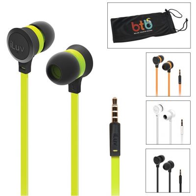 iLuv® Color Pop Tangle-Resistant Earbuds