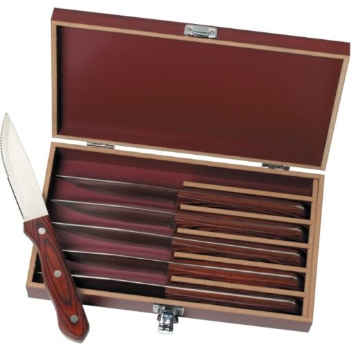 Manchurian Ash 6-Piece Steak Knife Slim Case Set-1