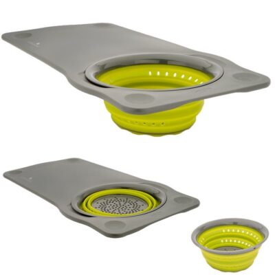 Squish® Over the Sink Cutting Board with Colander-1