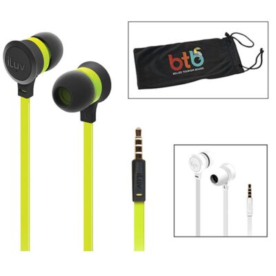 iLuv® Color Pop Tangle-Resistant Earbuds-1