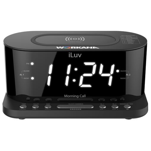 iLuv® Qi Wireless Charger / LED Alarm Clock-3
