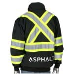 Two-Tone X-Back Full Zip Fleece Black Sweatshirt - 2