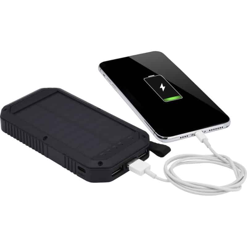 Trio Port Solar Charge LED Power Bank 8