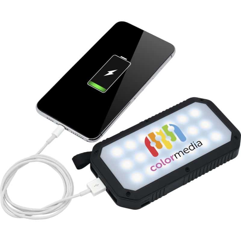 Trio Port Solar Charge LED Power Bank 8