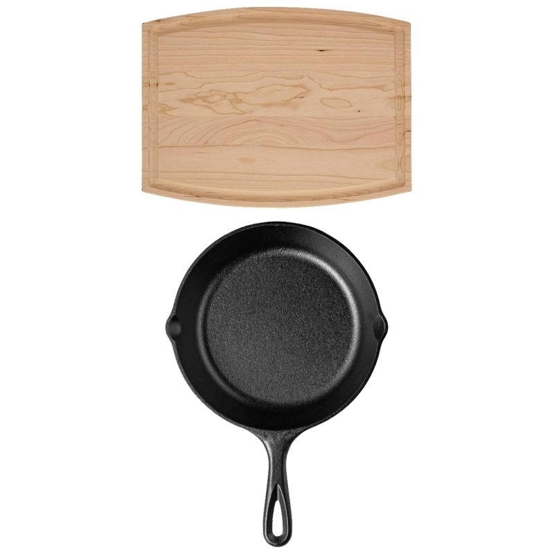 Lodge 8" Skillet/12" Arch Cutting Board Gift Set - 2