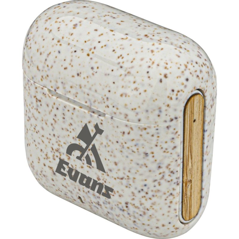 EarthTrendz Wheat Straw & Bamboo Earbuds & Case - 2