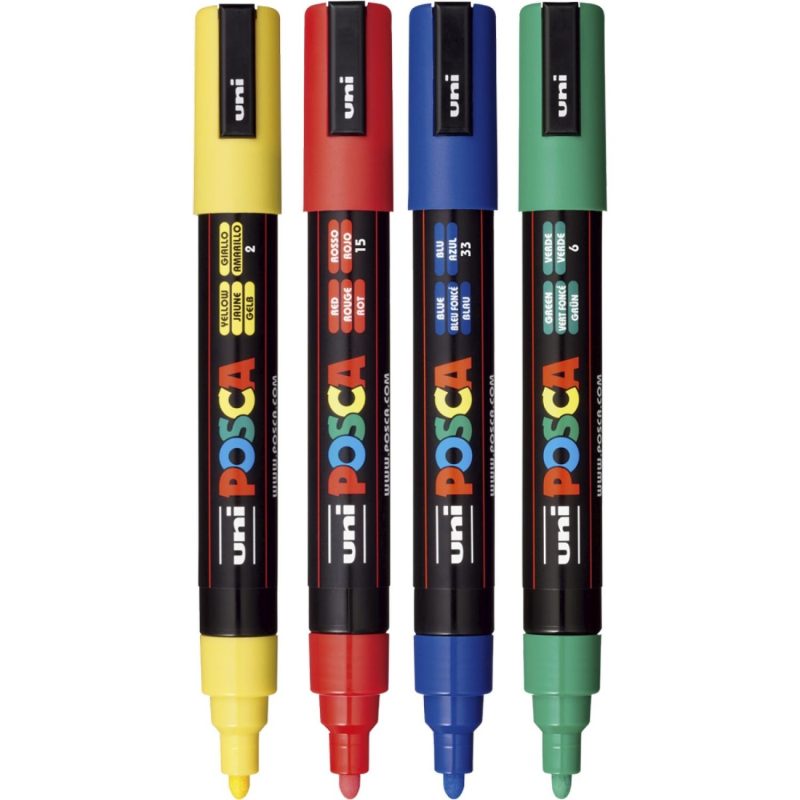 POSCA 4 Piece Standard Marker Set with Bag - 5