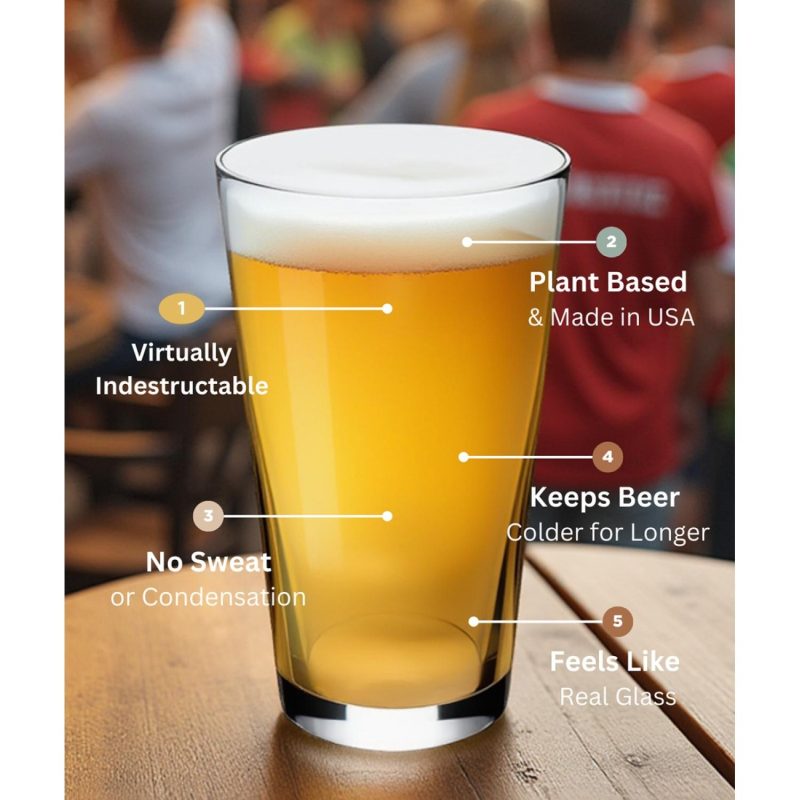 Symglass 16oz Clear Pint Glass - 4
