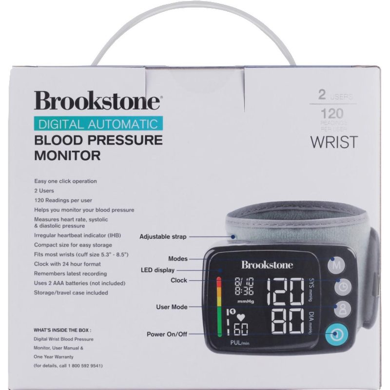 Brookstone Digital Blood Pressure Monitor - 6