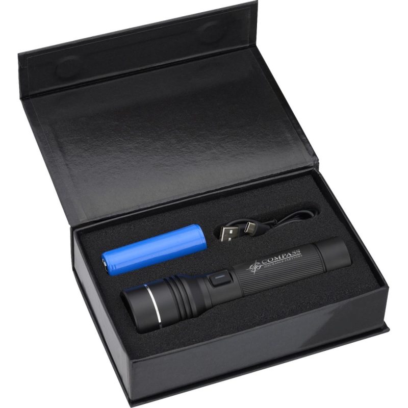 Rechargeable 20W White Laser LED Flashlight - 4