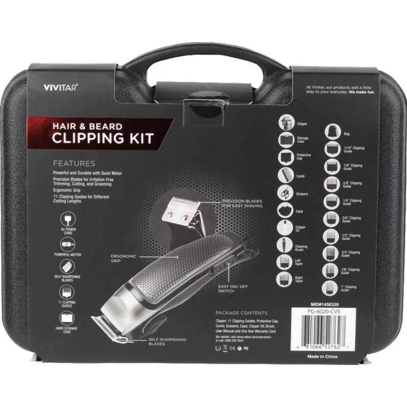 Vivitar 20 Piece Hair & Beard Clipping Kit - 5